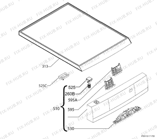 Схема №12 F88429W0P с изображением Микромодуль для посудомоечной машины Aeg 973911657009016